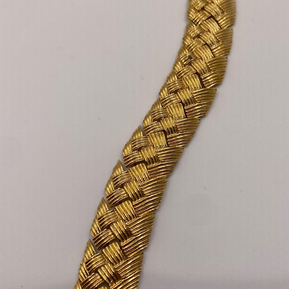 Napier Gold Tone Woven Chain Link Bracelet - Picture 4 of 8